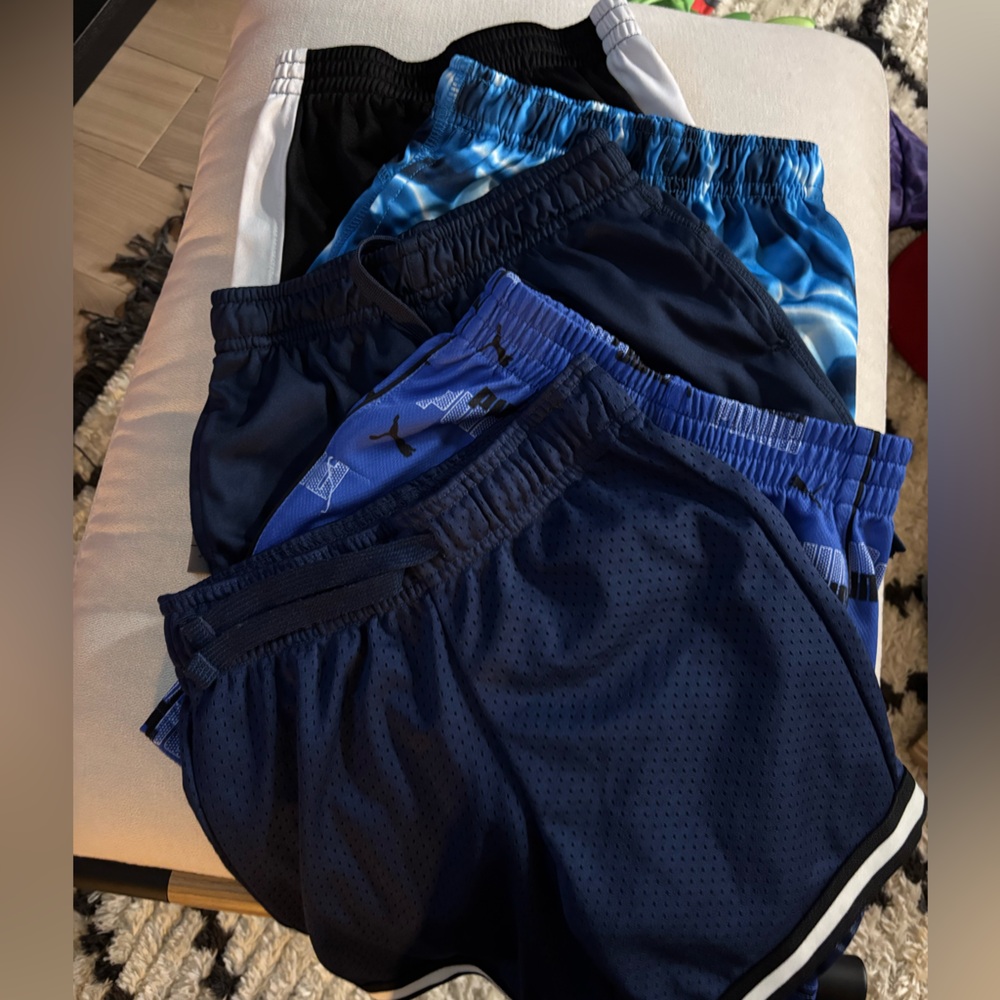 Kids Navy Blue Athletic Shorts